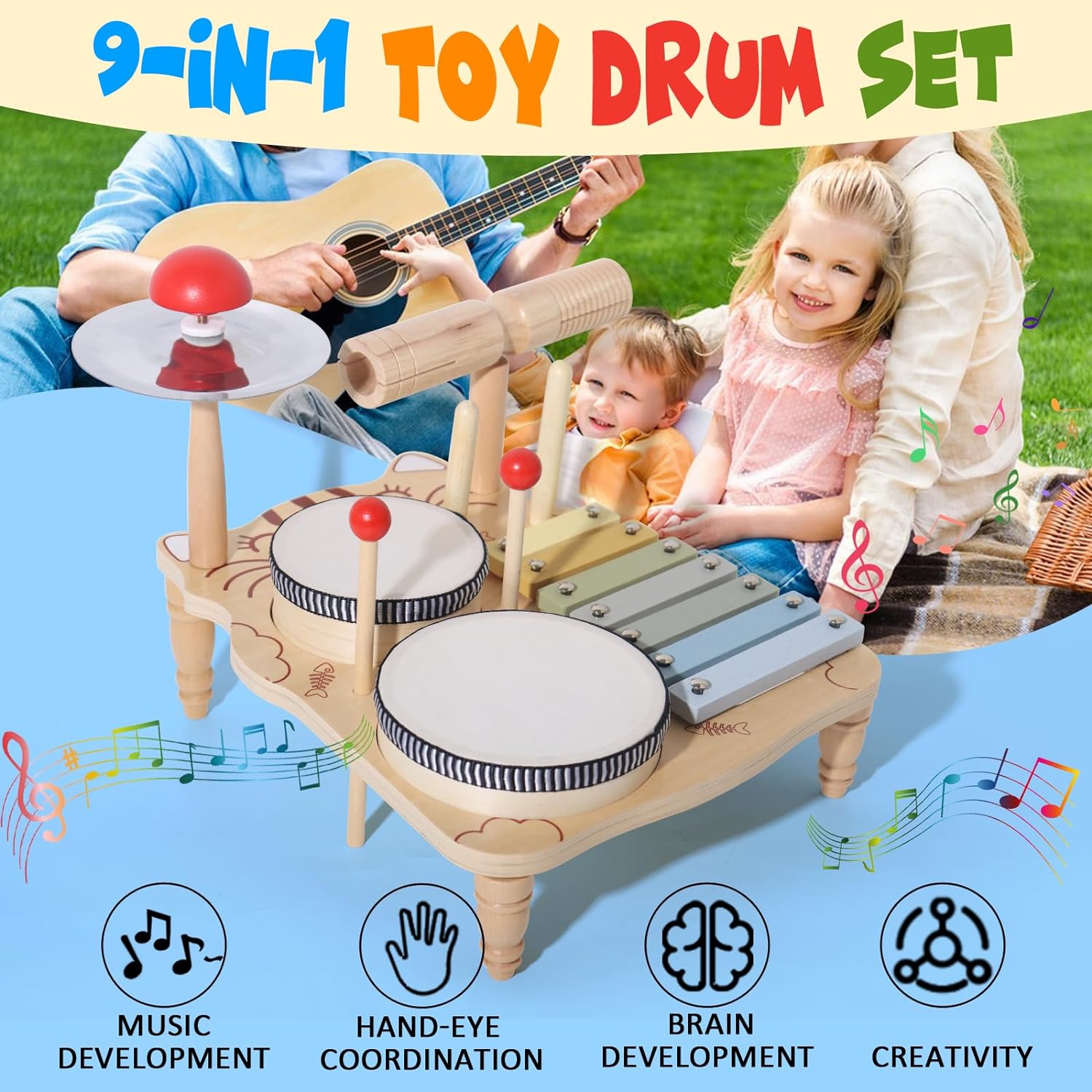 Set di tamburi per xilofono in - Musical Instrument Harmonium recensione e prezzo