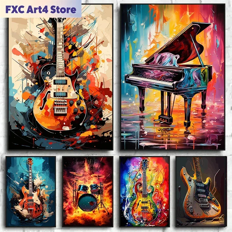 Quadri su tela senza cornice c - Picture Of Musical Instrument recensione e prezzo